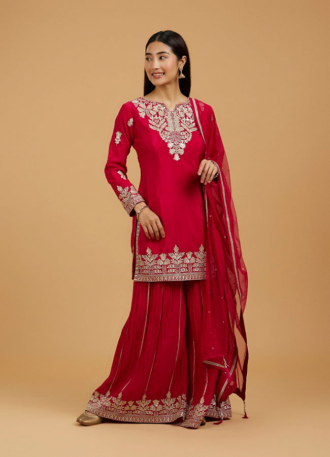 Mohey Women Rani Pink Elegance Palazzo Suit