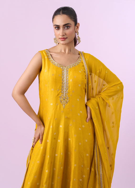 Mohey Women Radiant Yellow Anarkali Suit