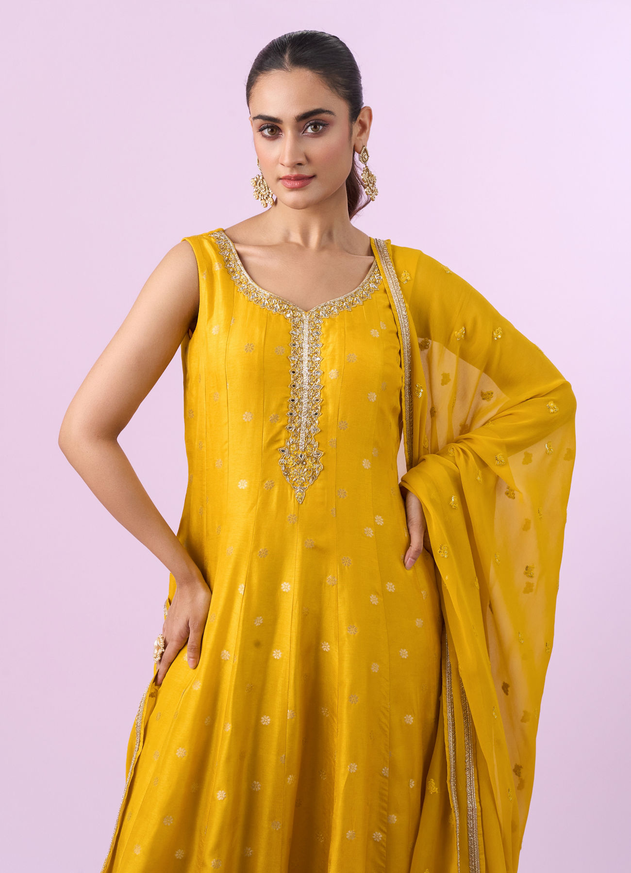 Mohey Women Radiant Yellow Anarkali Suit