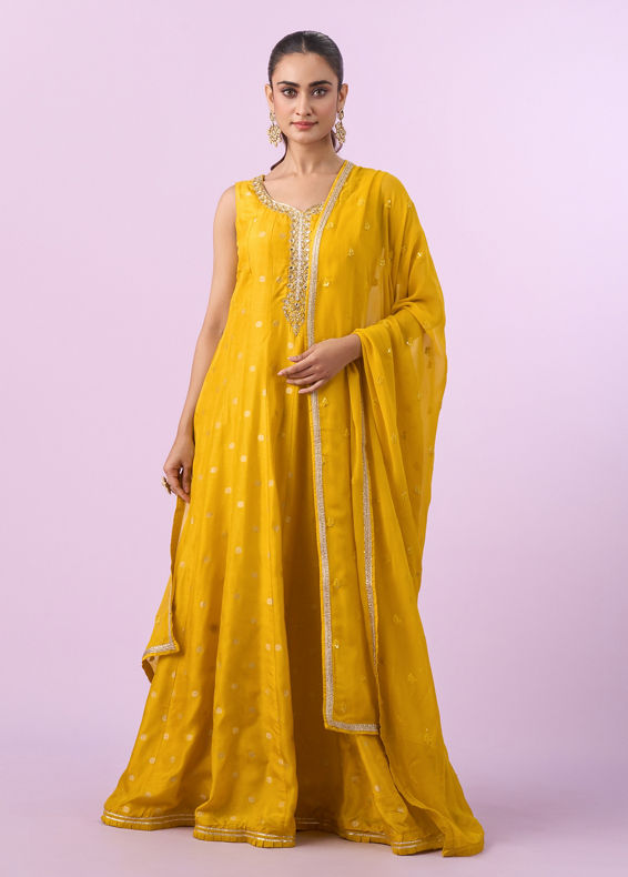 Mohey Women Radiant Yellow Anarkali Suit
