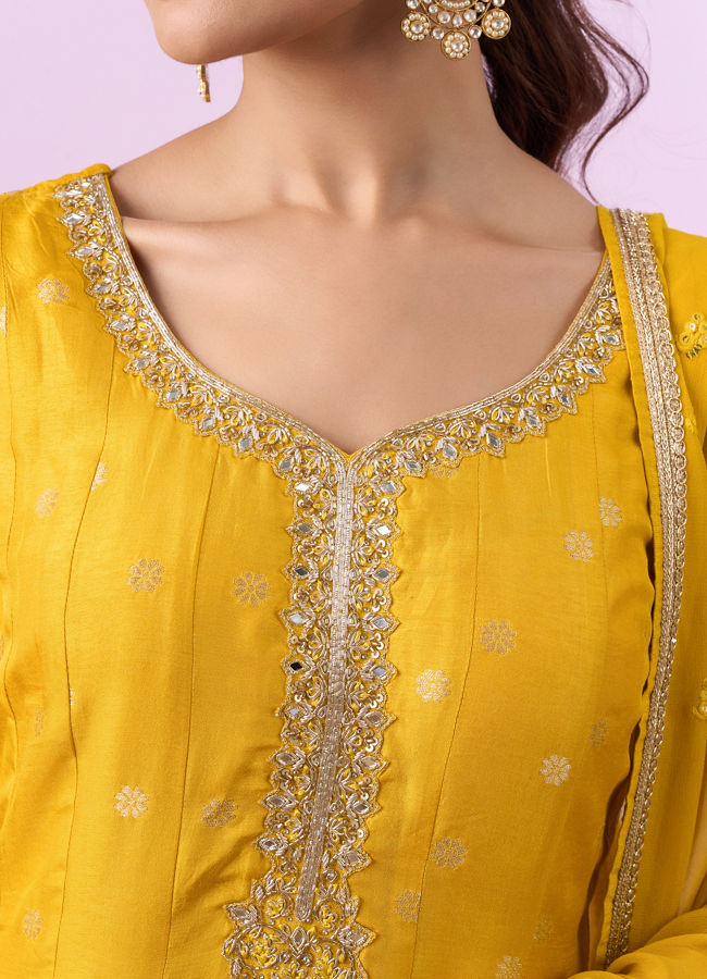 Mohey Women Radiant Yellow Anarkali Suit