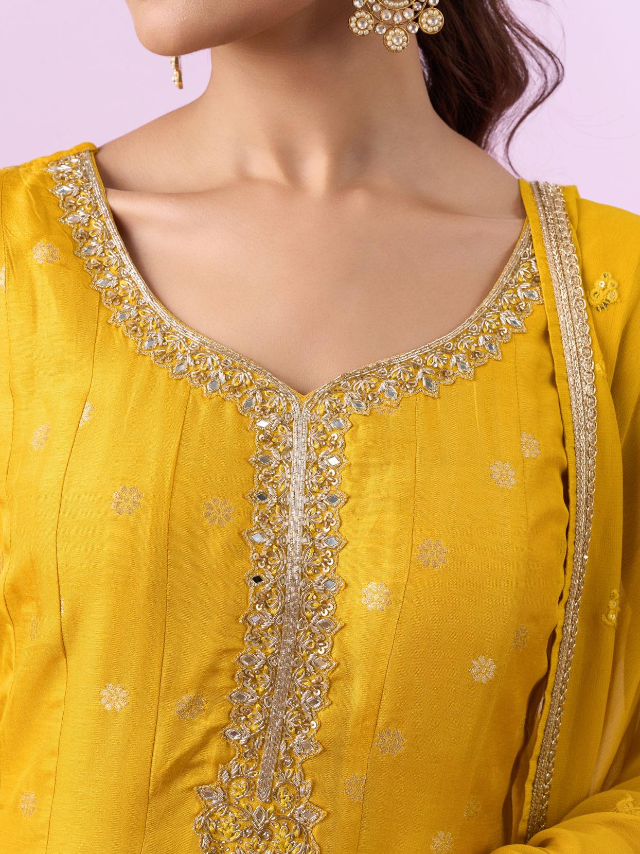 Mohey Women Radiant Yellow Anarkali Suit
