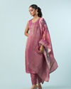 Mohey Women Dusty Pink Elegance Stitched Suit