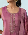 Mohey Women Dusty Pink Elegance Stitched Suit