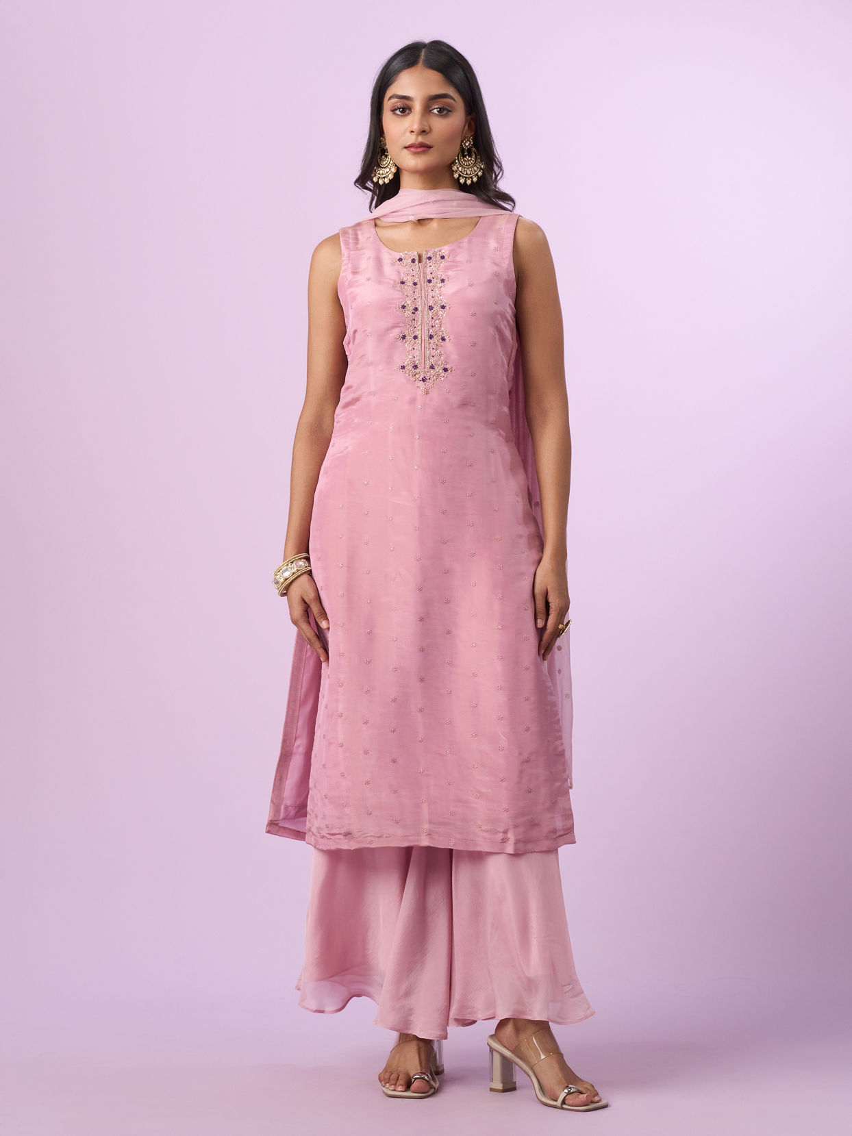 Mohey Women Purple Majesty Stitched Suit