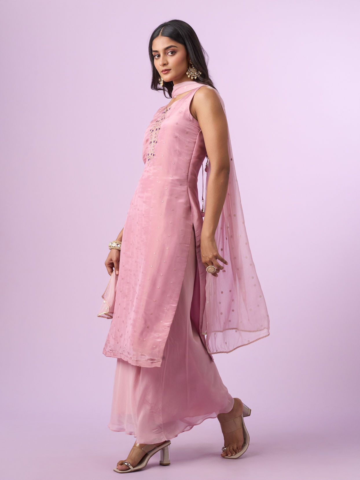 Mohey Women Purple Majesty Stitched Suit