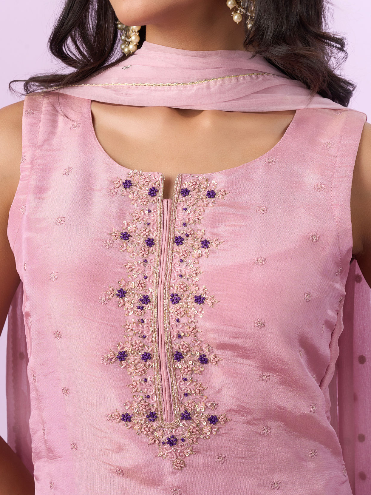 Mohey Women Purple Majesty Stitched Suit