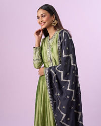 Mohey Women Pista Green Anarkali Suit