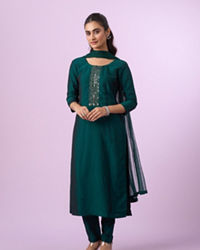 Mohey Women Verdant Green Straight Suit