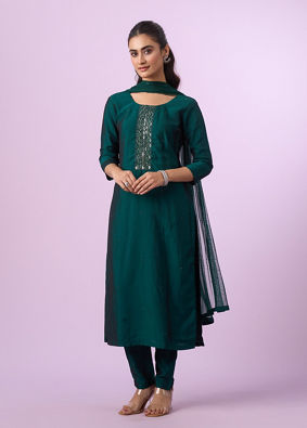 Mohey Women Verdant Green Straight Suit
