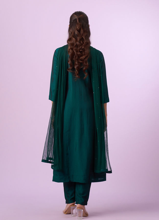 Mohey Women Verdant Green Straight Suit