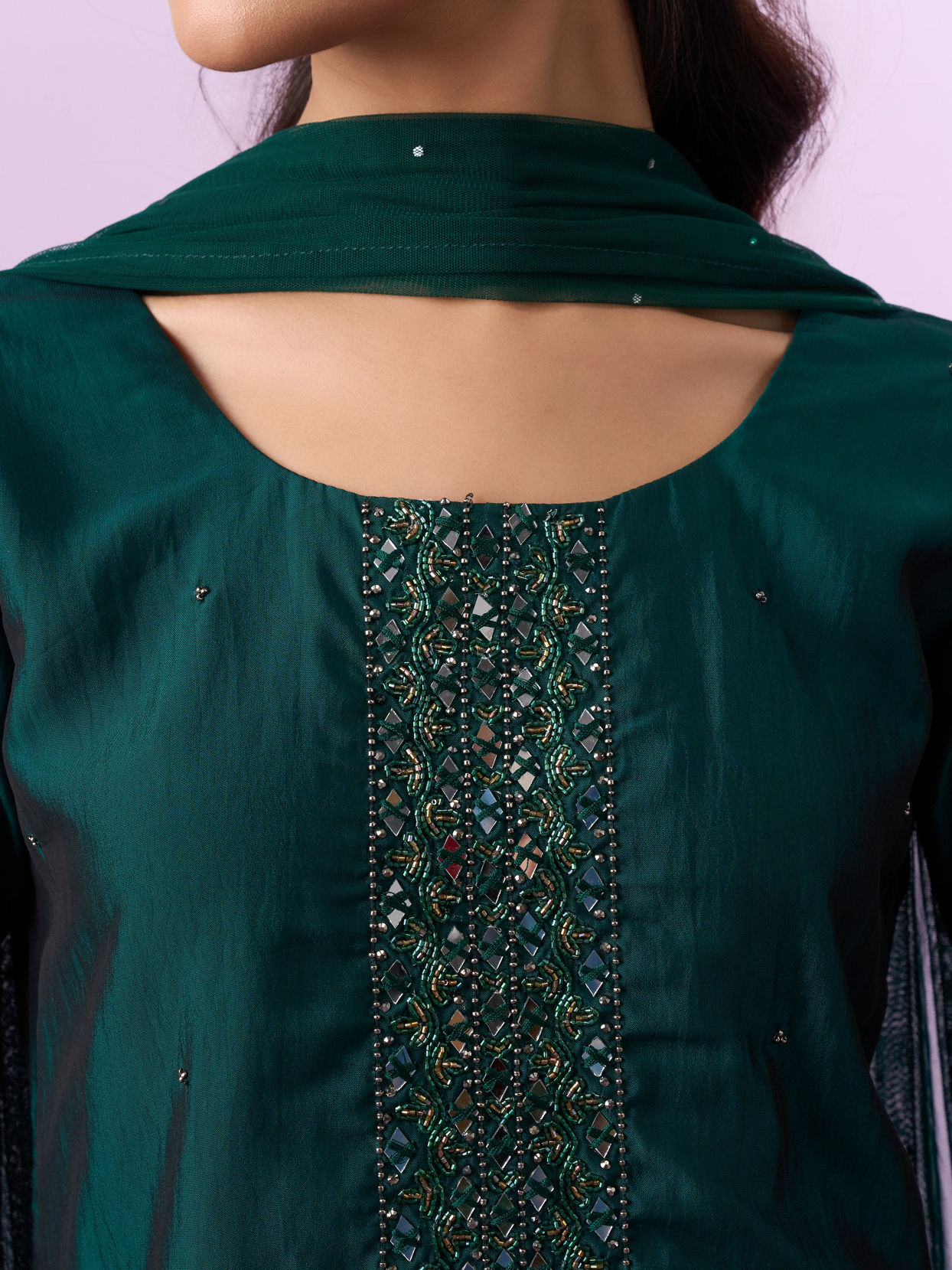 Mohey Women Verdant Green Straight Suit