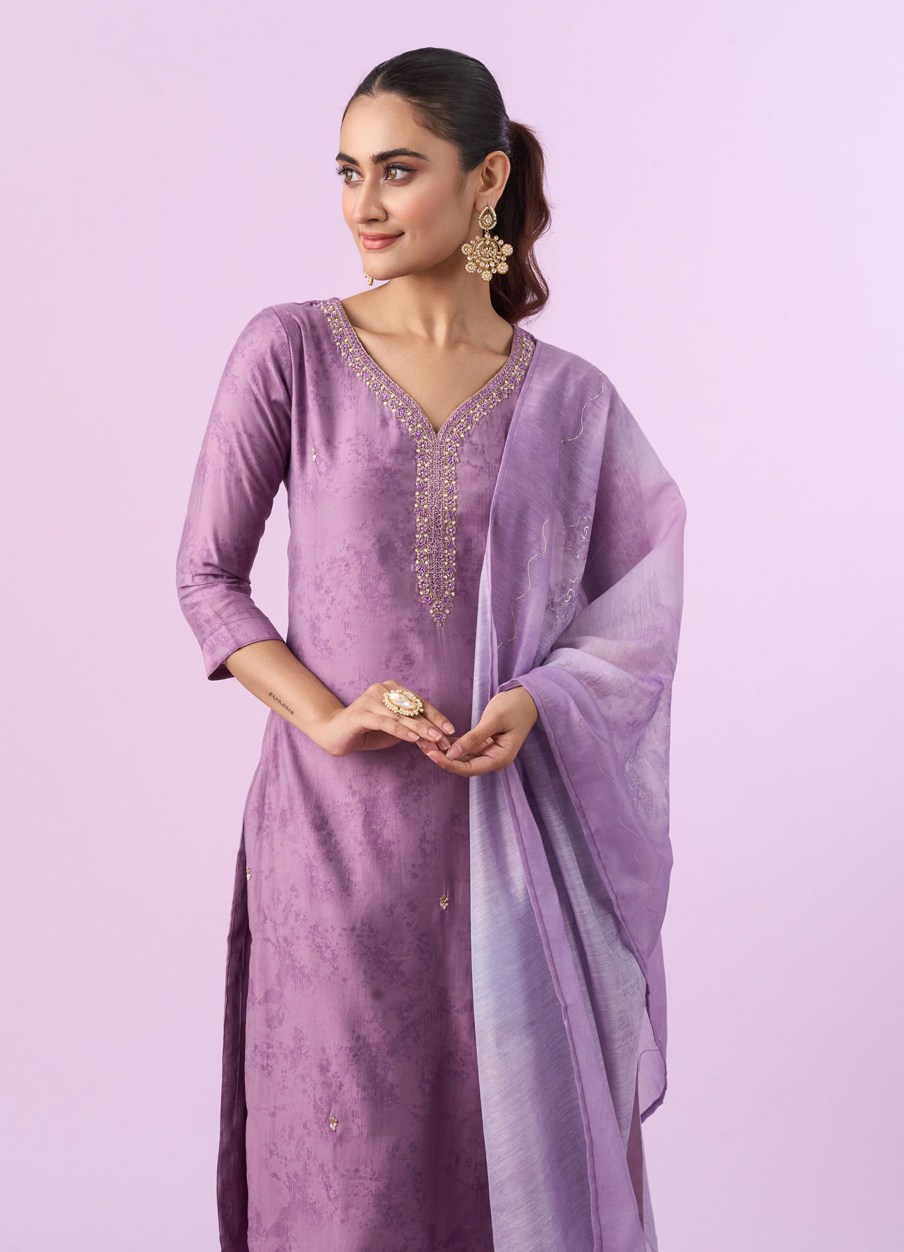 Mohey Women Purple Radiance Straight Suit