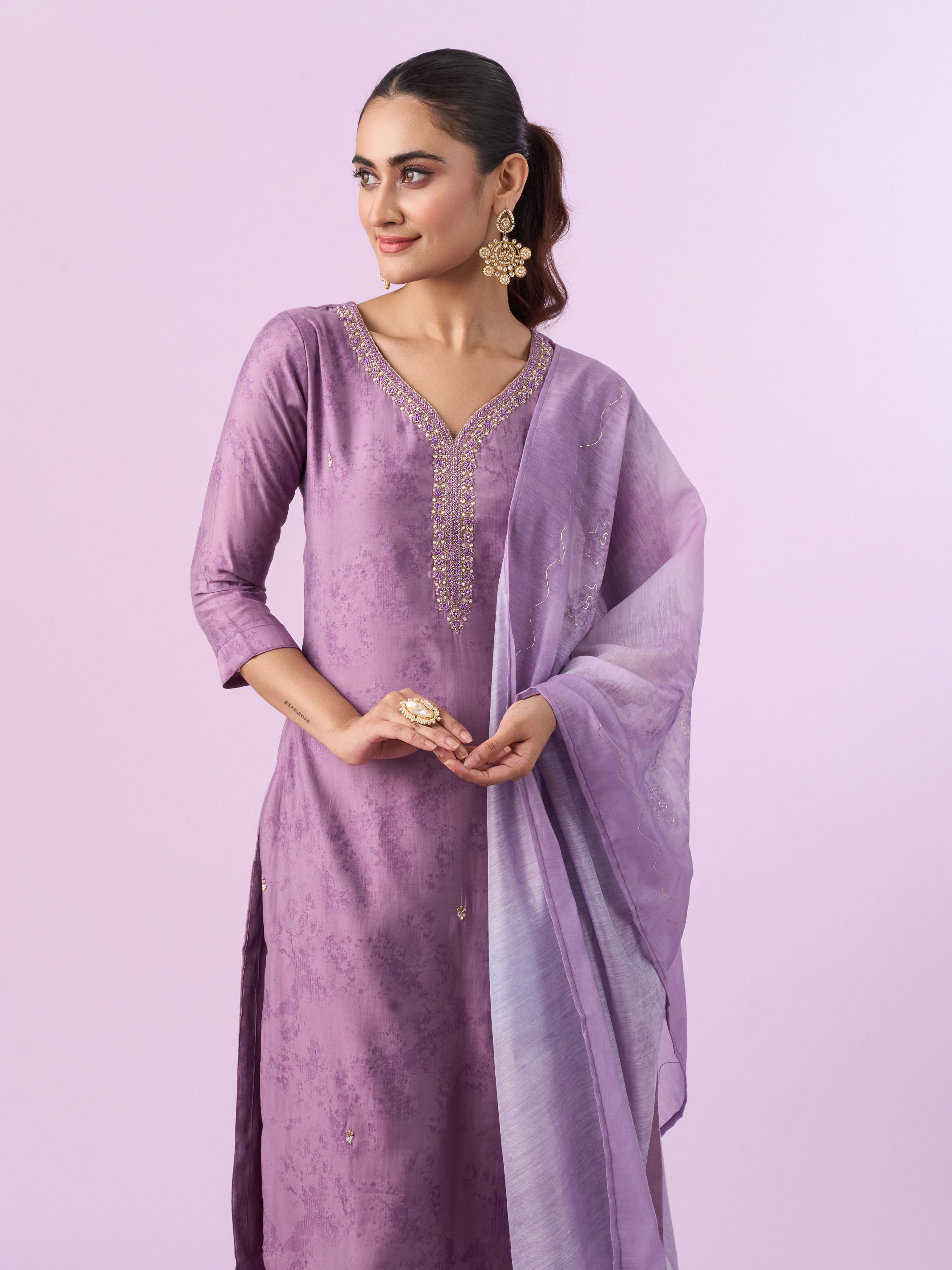 Mohey Women Purple Radiance Straight Suit