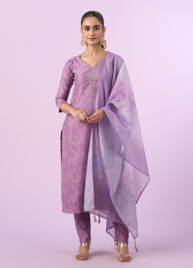 Mohey Women Purple Radiance Straight Suit