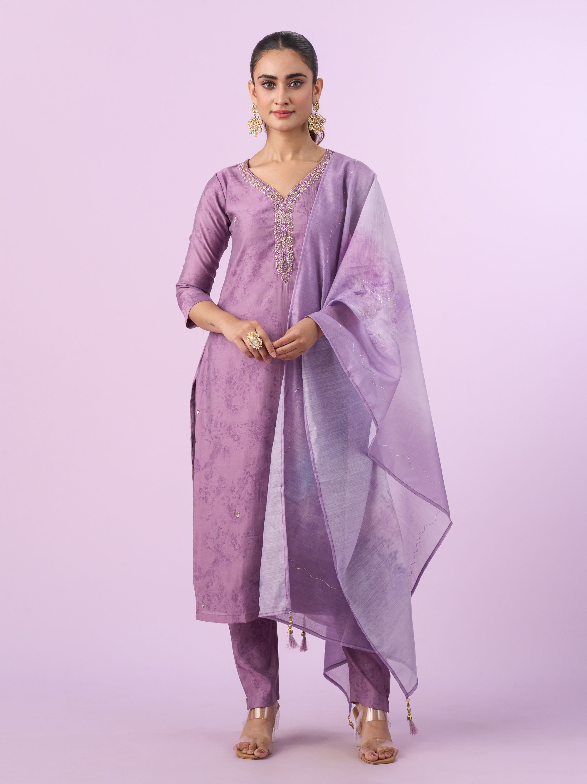 Mohey Women Purple Radiance Straight Suit
