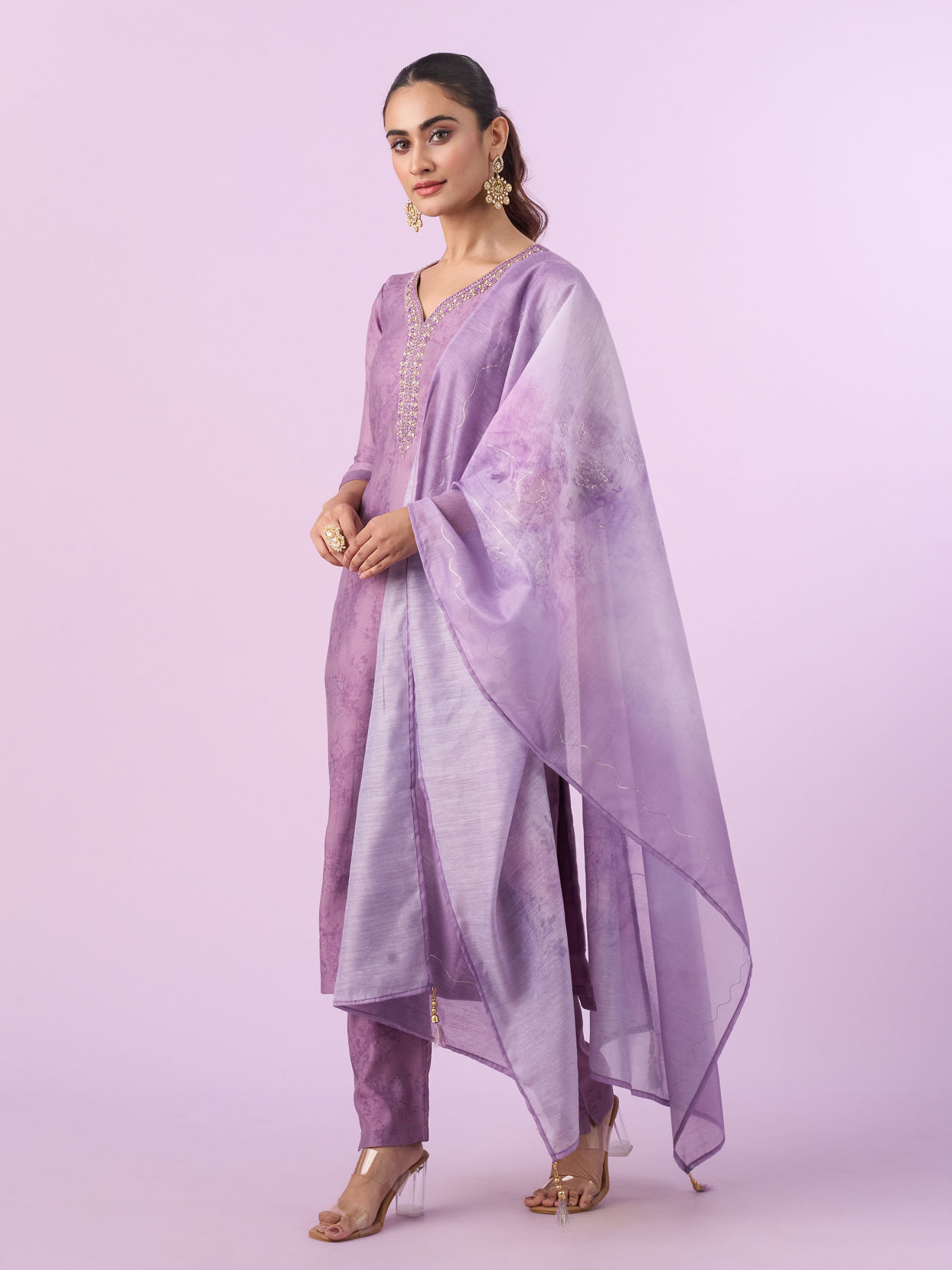 Mohey Women Purple Radiance Straight Suit
