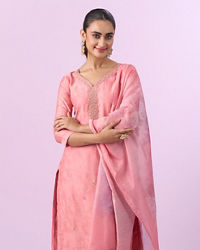 Mohey Women Pink Ensemble Straight Suit