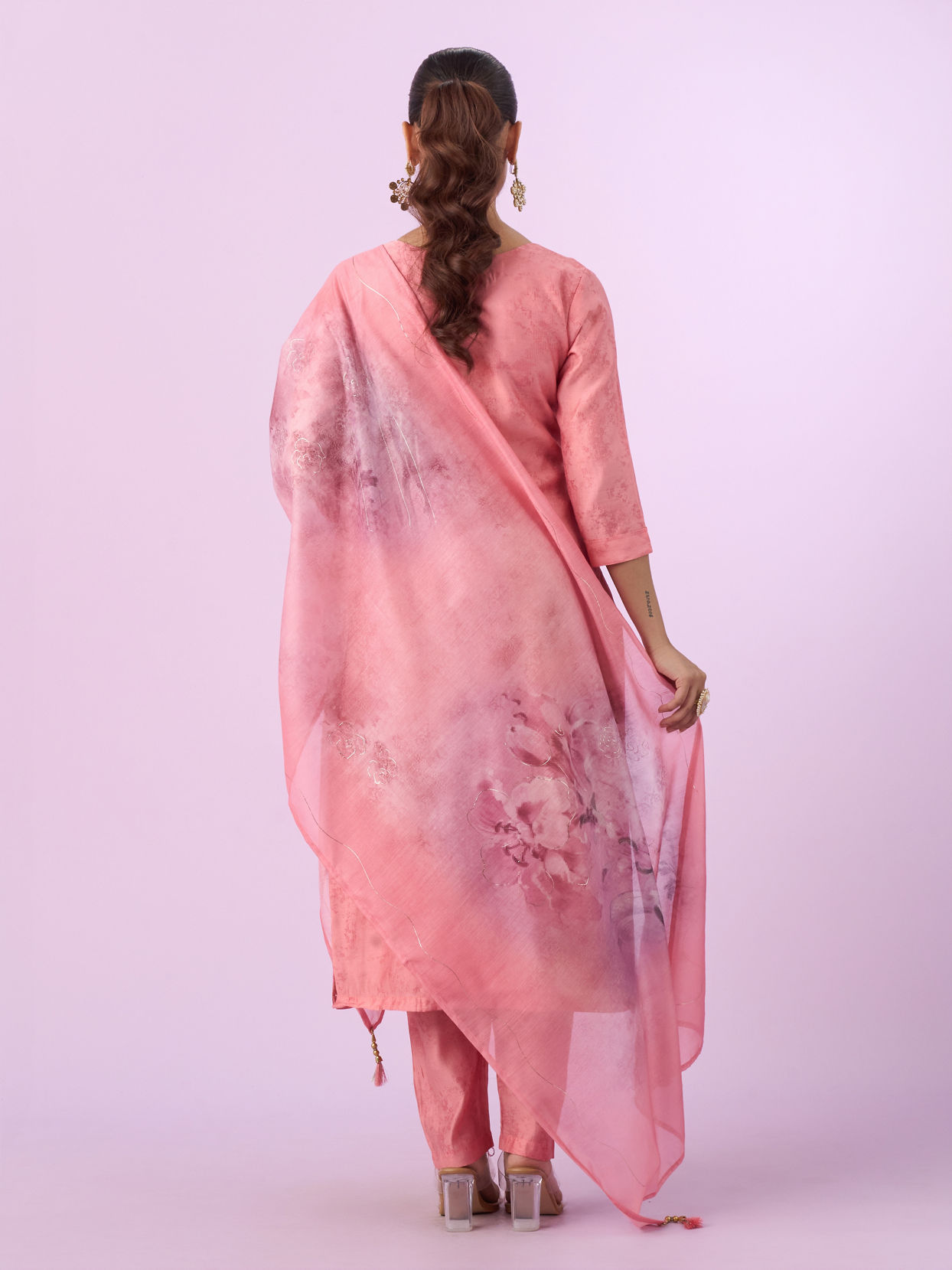 Mohey Women Pink Ensemble Straight Suit
