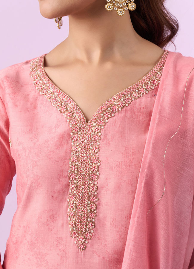 Mohey Women Pink Ensemble Straight Suit