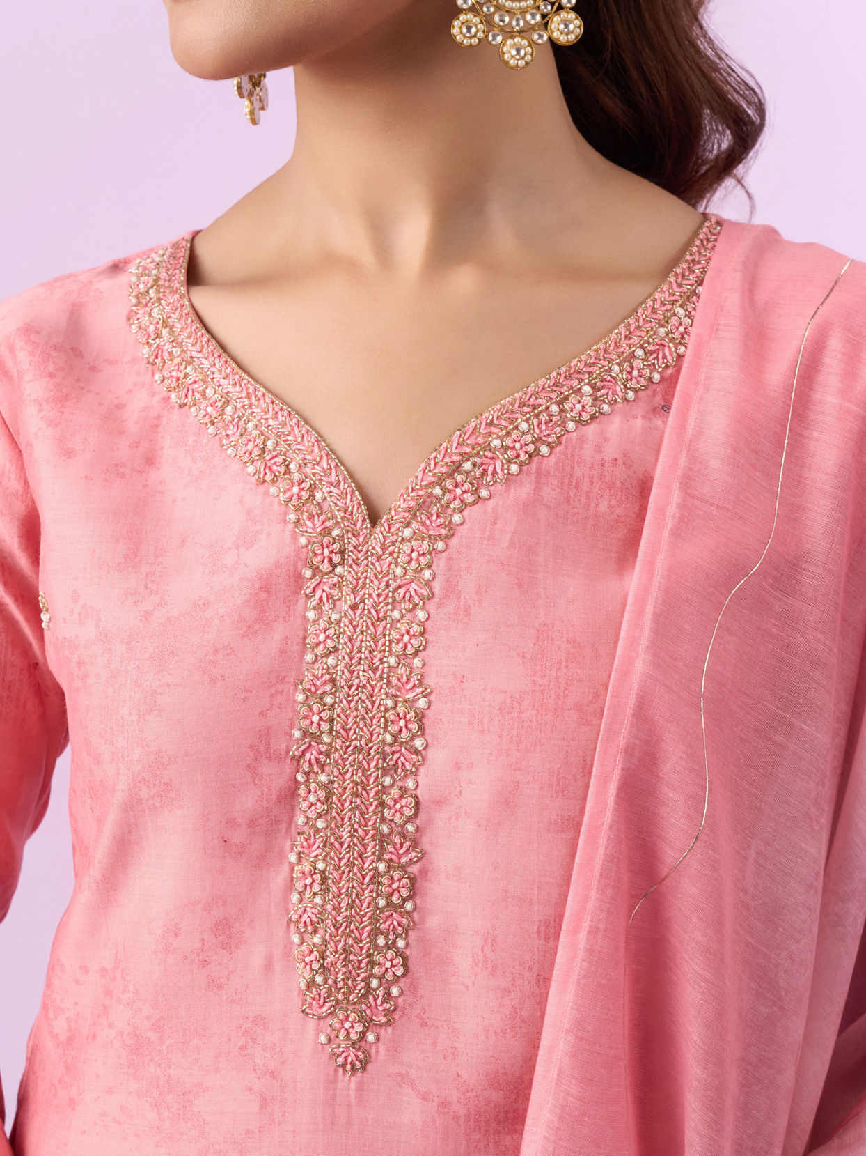 Mohey Women Pink Ensemble Straight Suit