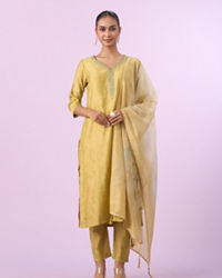 Mohey Women Enchanting Green Straight Suit