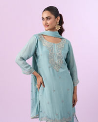 Mohey Women Ethereal Blue Palazzo Suit