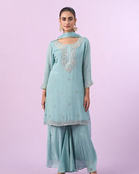 Mohey Women Ethereal Blue Palazzo Suit
