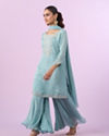Mohey Women Ethereal Blue Palazzo Suit