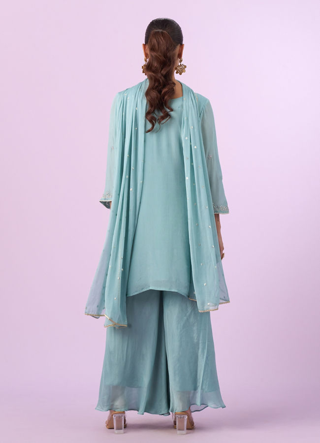 Mohey Women Ethereal Blue Palazzo Suit