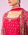 Mohey Women Lush Pink Chinon Indo Western