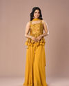 Mustard Georgette Palazzo Suit