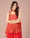 Mohey Women Radiant Red Palazzo Suit