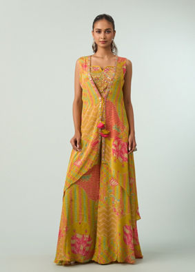 Mohey Women Emerald Elegance Indo Western