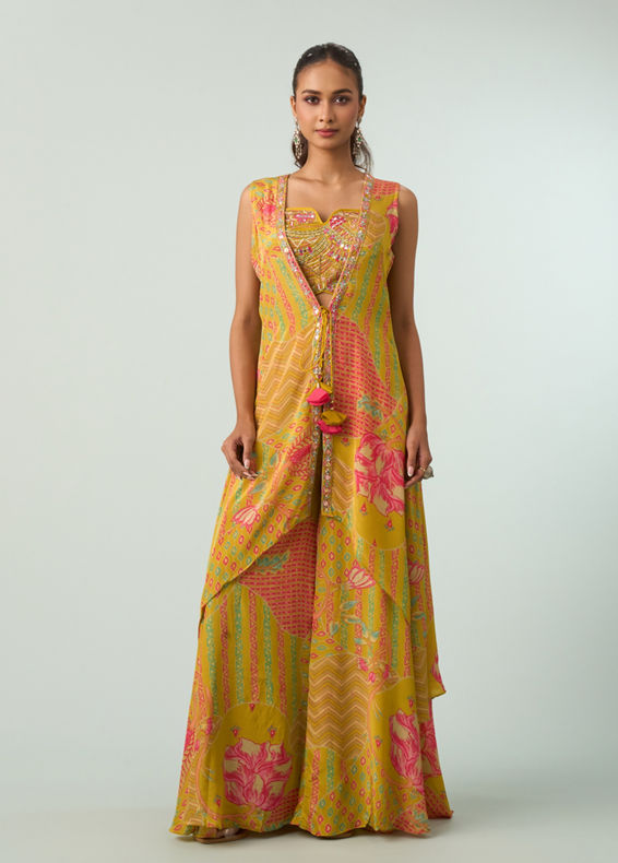 Mohey Women Emerald Elegance Indo Western