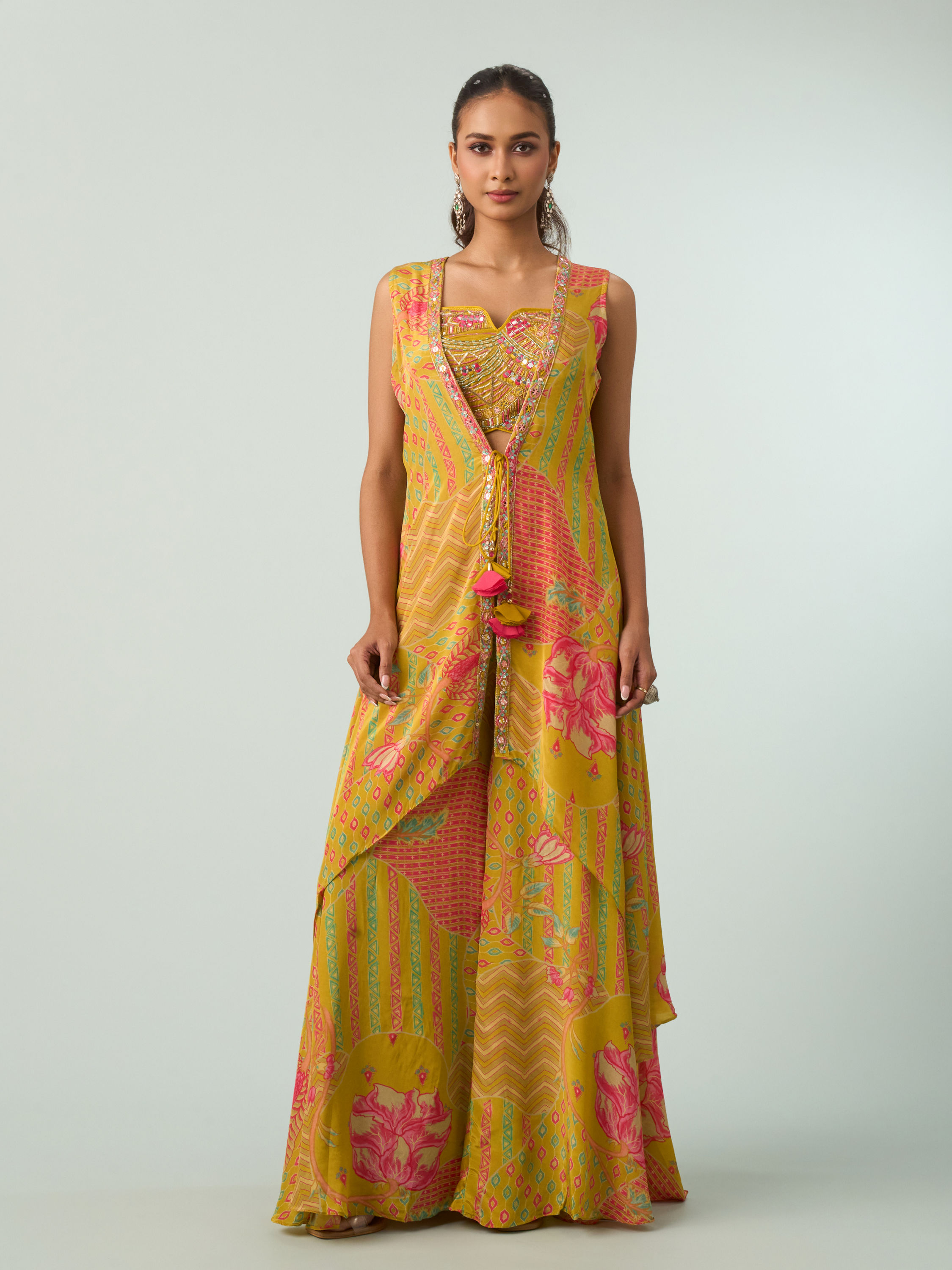 Mohey Women Emerald Elegance Indo Western