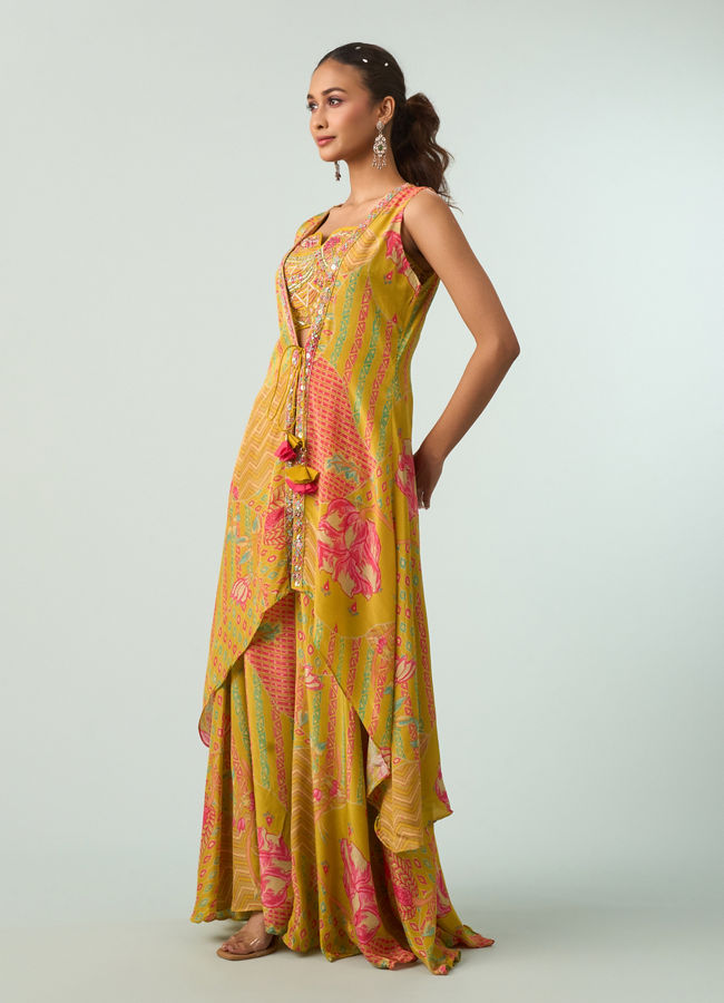 Mohey Women Emerald Elegance Indo Western