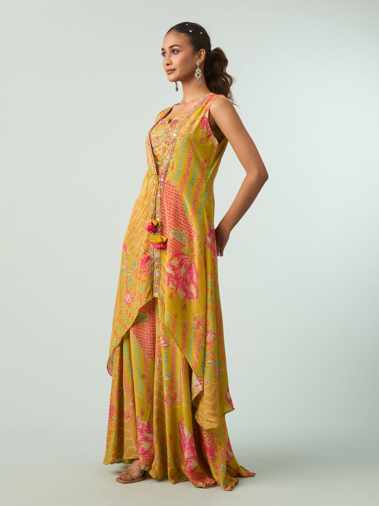 Mohey Women Emerald Elegance Indo Western