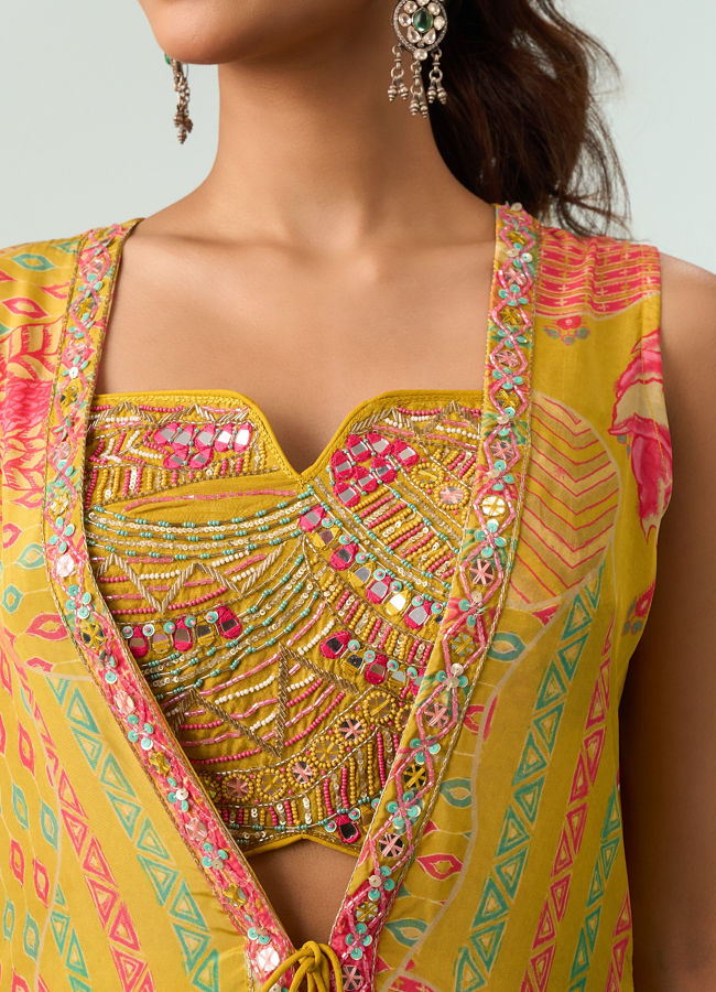 Mohey Women Emerald Elegance Indo Western