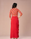 Mohey Women Regal Red Indo Western Ensemble