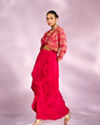 Mohey Women Exquisite Pink Hued Jacketed Indo Western Ensemble