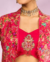 Mohey Women Exquisite Pink Hued Jacketed Indo Western Ensemble