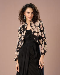 Mohey Women Black Elegance Chinon Indo Western