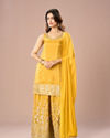 Mohey Women Mustard Yellow Palazzo Suit