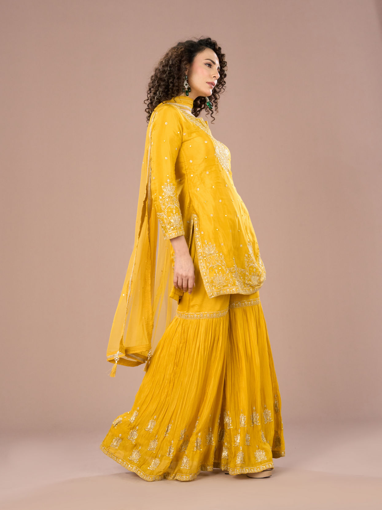 Mohey Women Sunshine Hues Sharara Suits