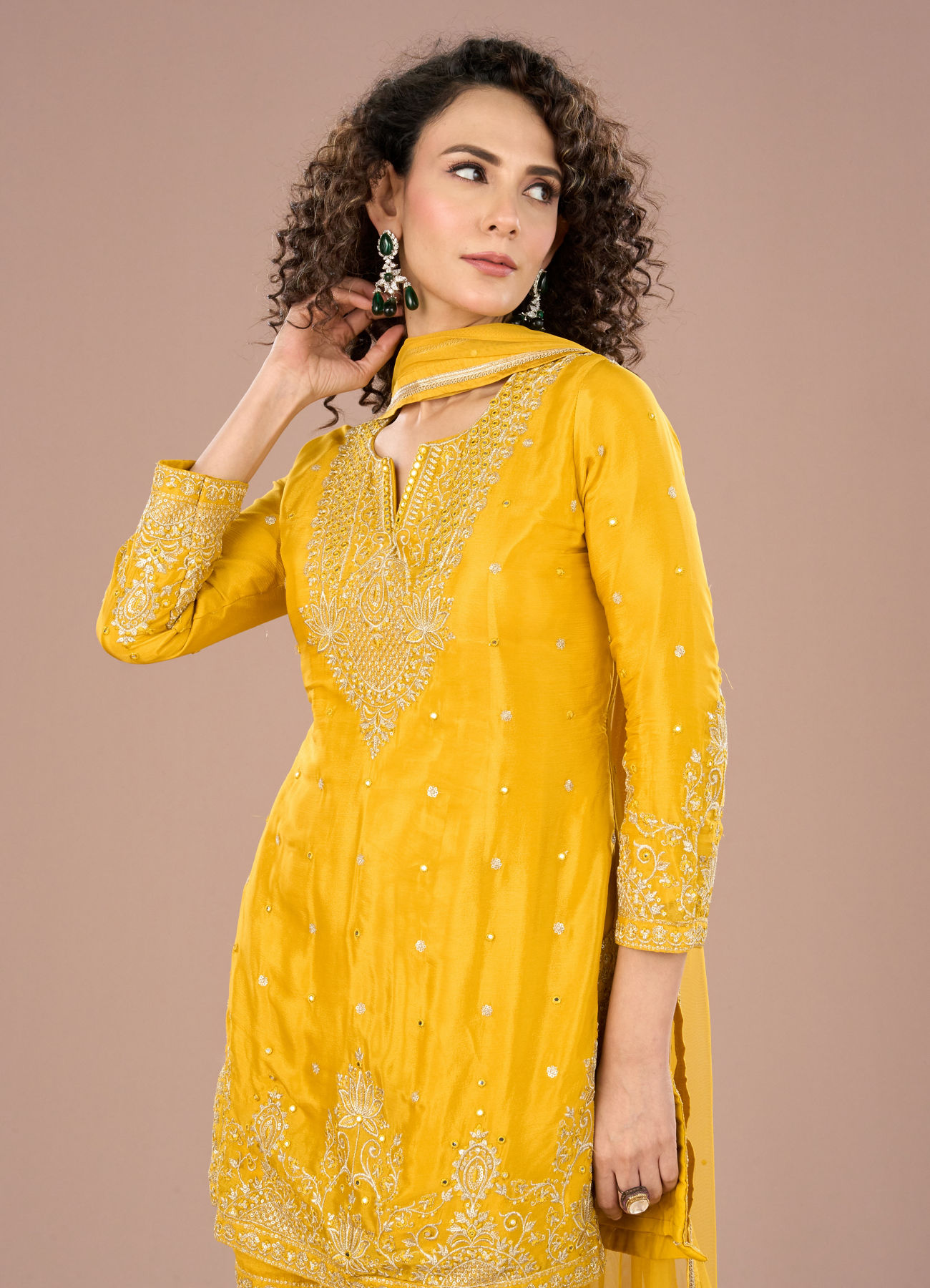 Mohey Women Sunshine Hues Sharara Suits