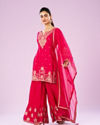 Mohey Women Elegant Rani Pink Sharara Suit