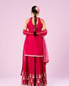 Mohey Women Pink Hues Palazzo Stitched Suit