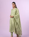 Mohey Women Pista Green Elegance Straight Suit