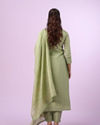 Mohey Women Pista Green Elegance Straight Suit